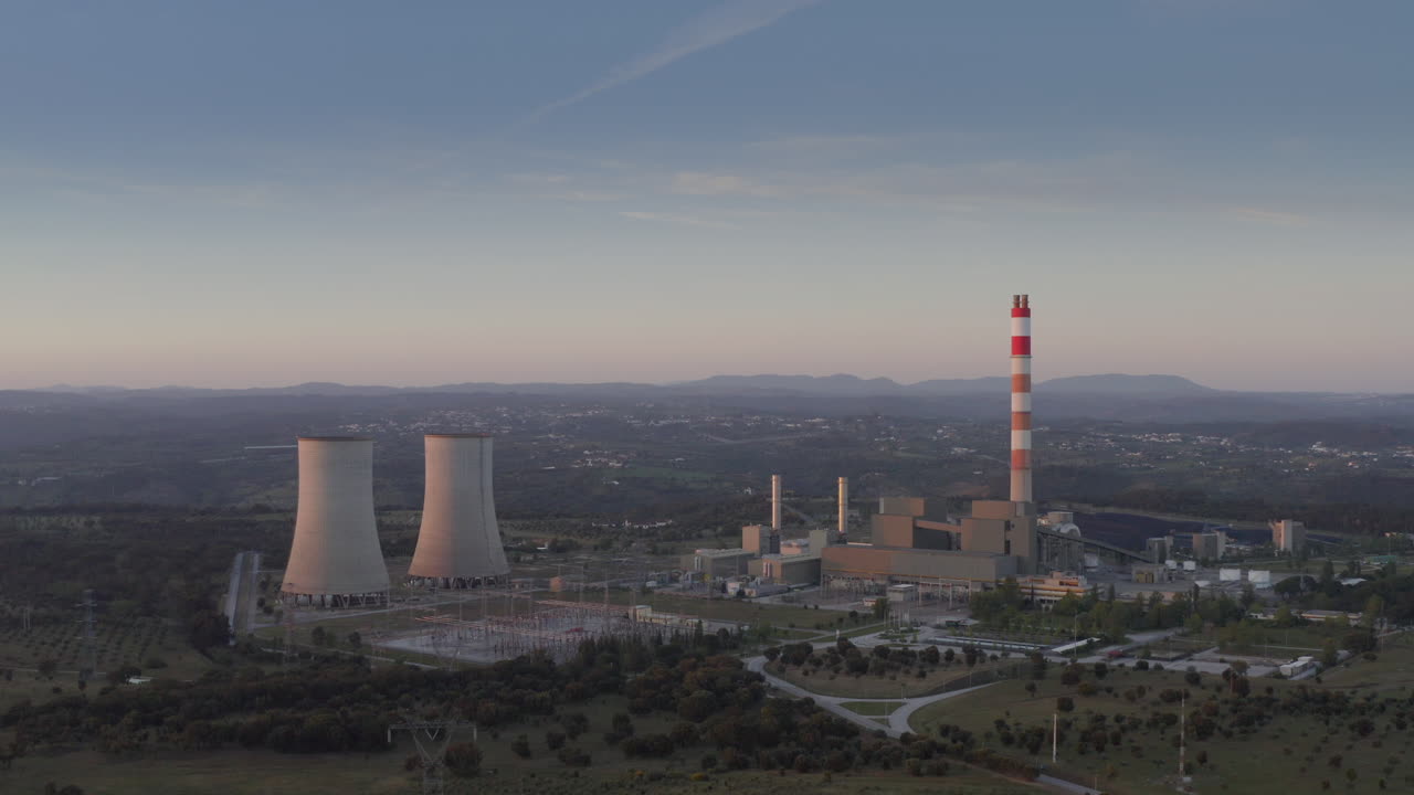 Vista aérea de la central termoeléctrica