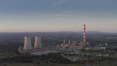 thermoelectric power plant aerial view