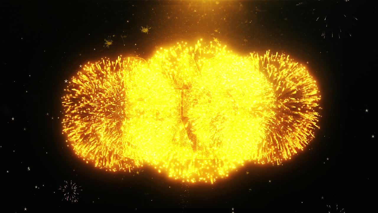 Black Friday Sale Fireworks Graphic Design