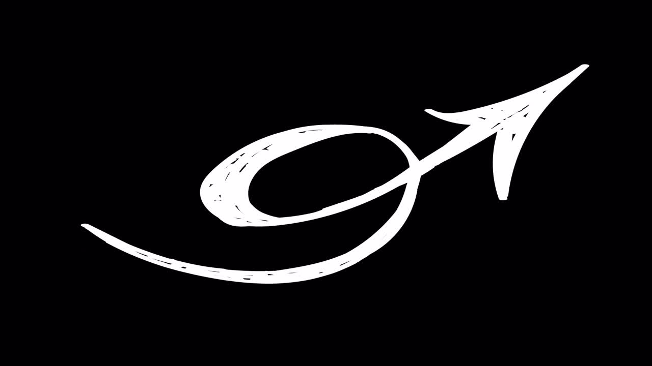 Animated Hand Drawn Arrow Changing Direction