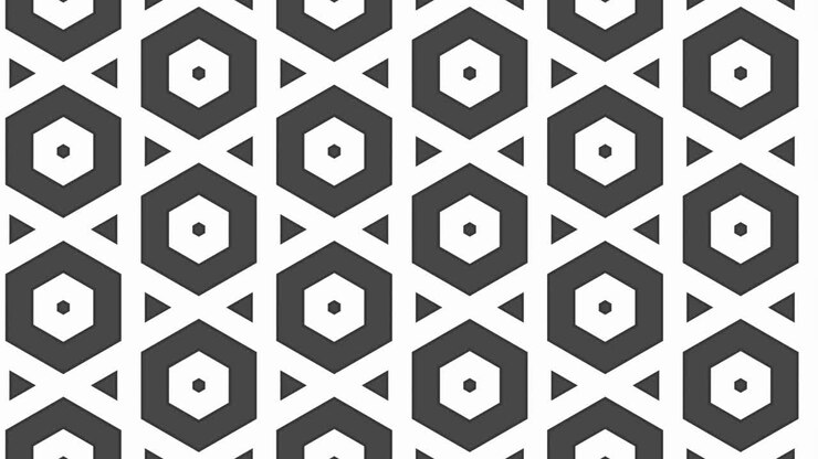 Black and white pattern on a minimal background.