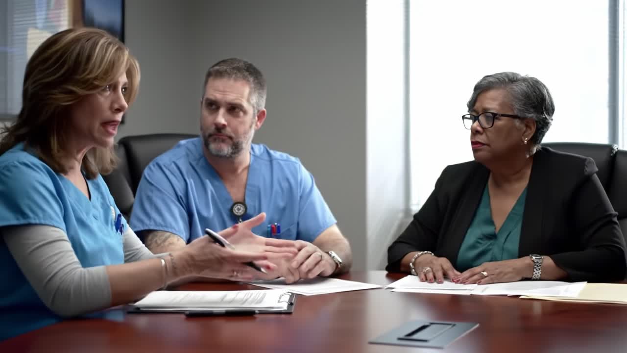 reunión del equipo médico