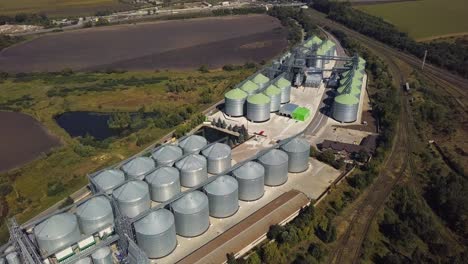 aerial view of agricultural land and grain silo 03