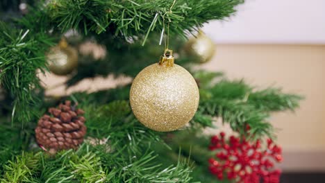 decoración del árbol de navidad bola de oro