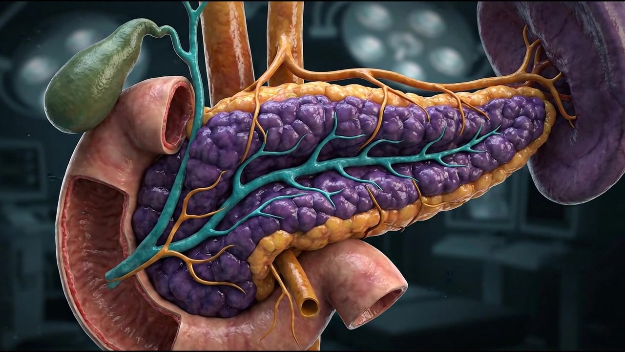 3D Medical Animation of Human Pancreas and Gallbladder Anatomy
