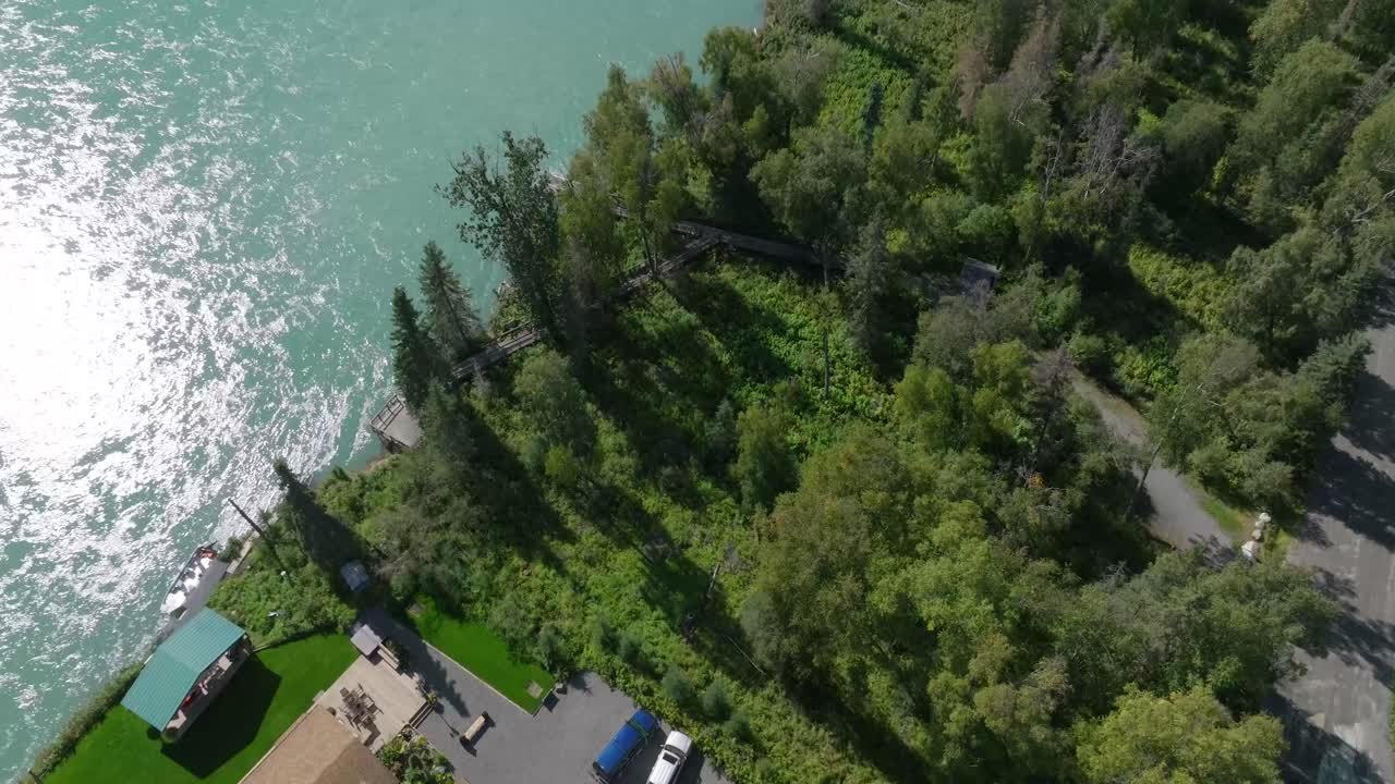 알래스카주 솔도트나에 있는 케나이 강의 항공 영상