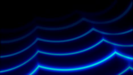 blue neon wavy lines abstract pattern video animation