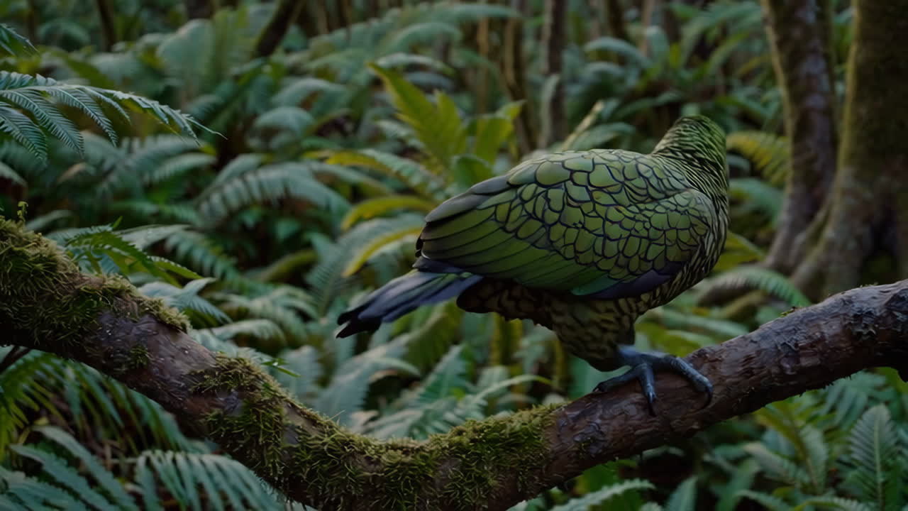 Kakapo in a New Zealand Forest