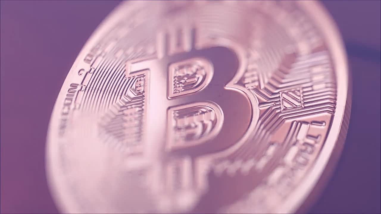 Close-up of a Bitcoin