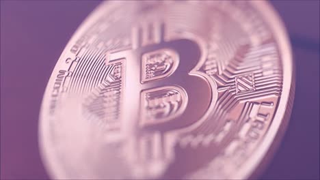 primer plano de un bitcoin
