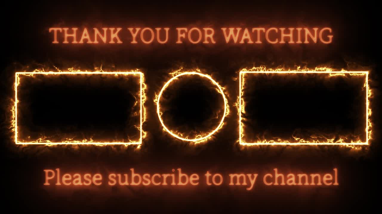 컬러 플레임 엔드 카드 엔딩 스크린 모션 그래픽