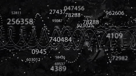 Animación-De-La-Cadena-De-ADN-Y-Procesamiento-De-Datos-Sobre-Fondo-Negro.