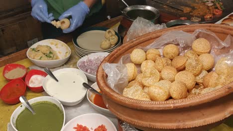 panipuri or golgappa is a common street snack from india