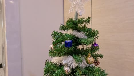 a festive christmas tree with colorful ornaments