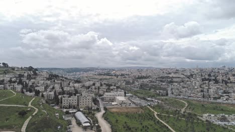 Aerial-footage-of-the-Temple-Mount-in-Jerusalem,-Israel