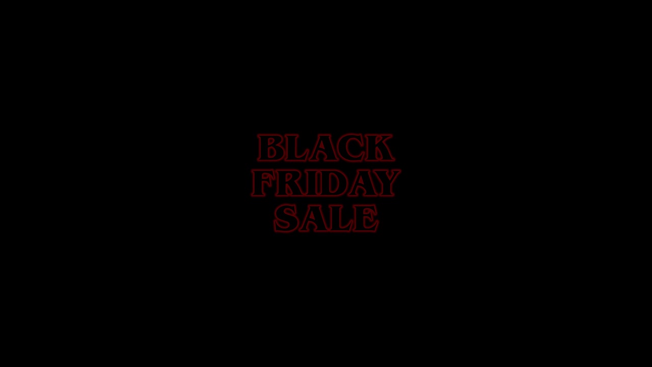 Stranger Things Title Themed Sales Promotional and Marketing Campaign Video Promoting Black Friday Sale