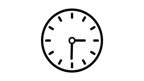 clock face animation video 4k. watch time arrows spinning turning.  24h hours