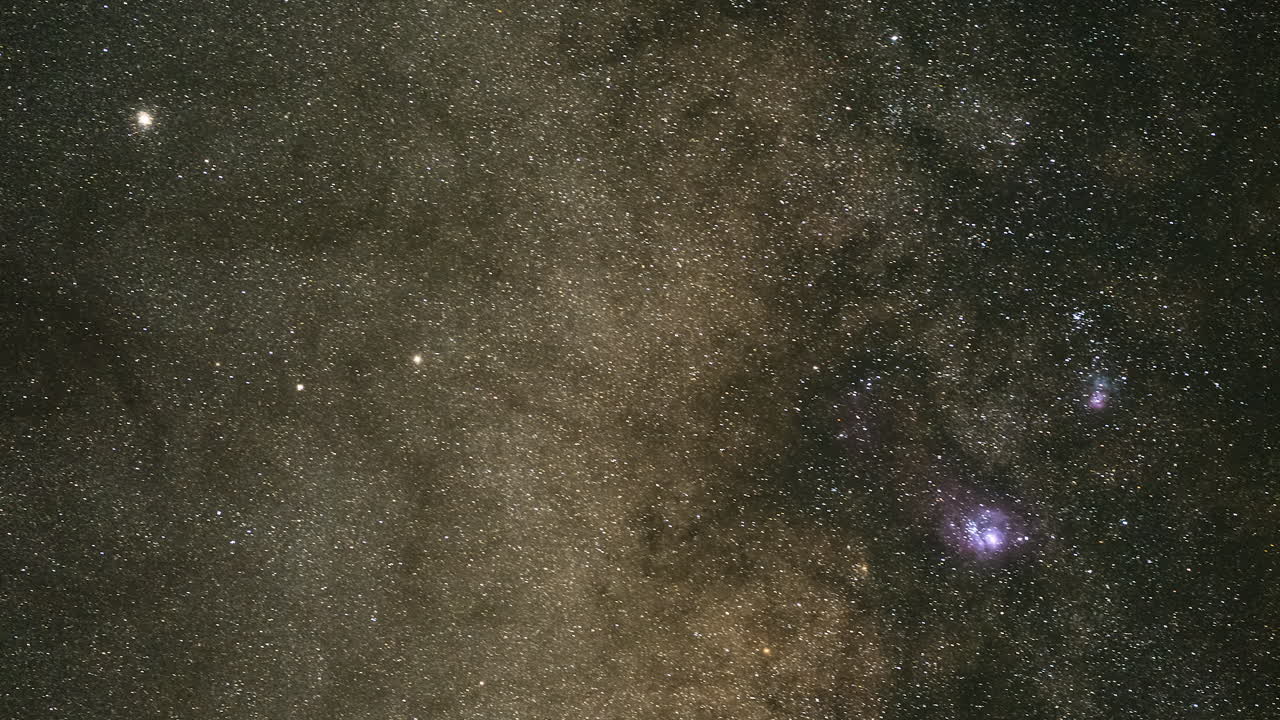 Amazing Starry Sky Time Lapse Showing Rotation of Celestial Constellations