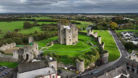 aerial view of trim castle, ireland