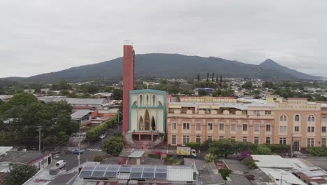 santa cecilia school in santa tecla, el salvador - aerial drone shot