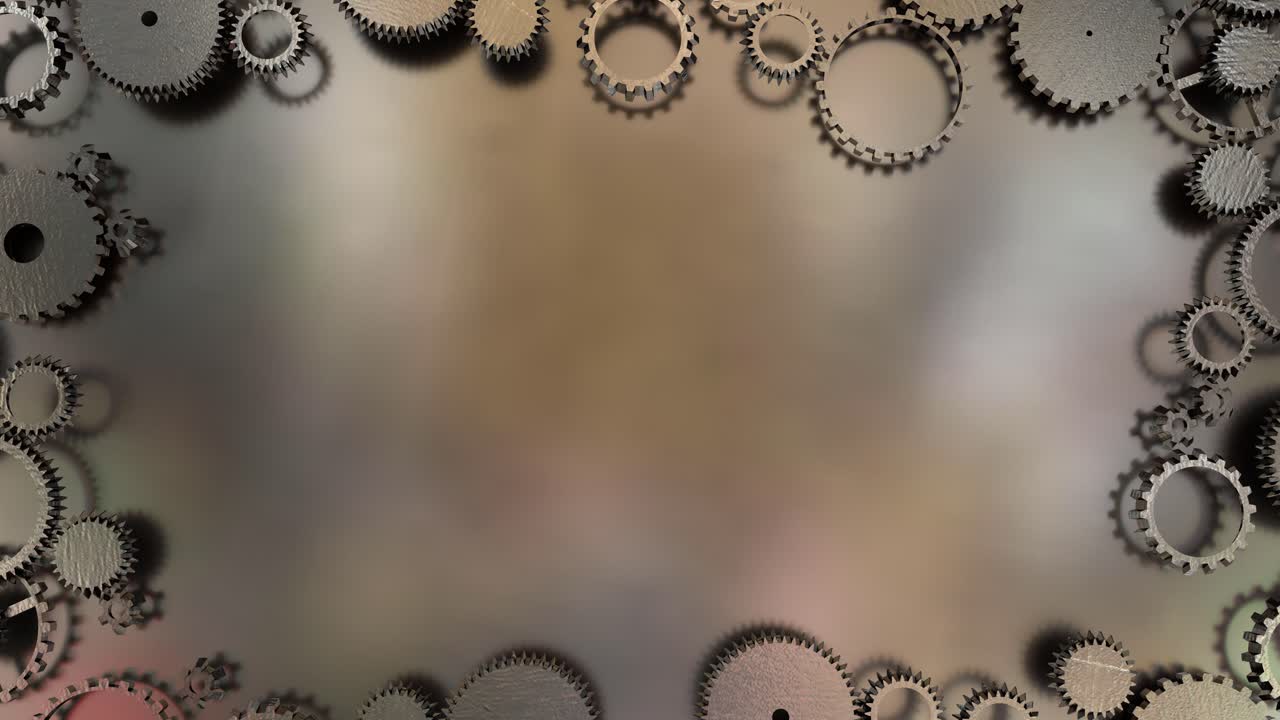 Gear cogs border rotating system gearbox watch mechanism 4K