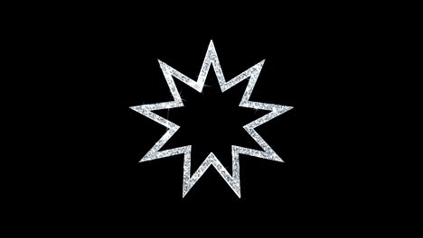 animación de la estrella de nueve puntas de bahai