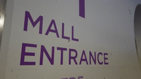 mall entrance sign