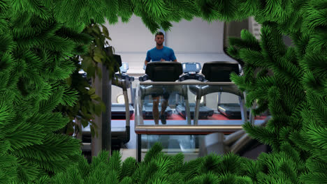 Borde-Del-árbol-De-Navidad-Con-Gimnasio