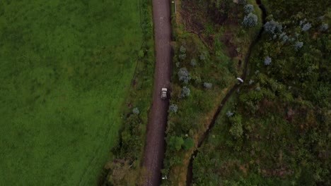 car driving through machachi area, ecuador