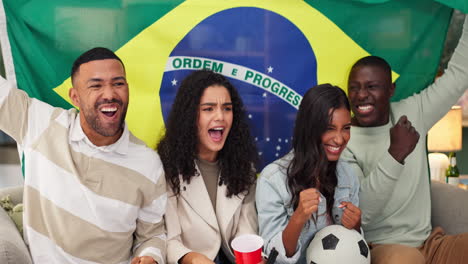 brazilian fans celebrating