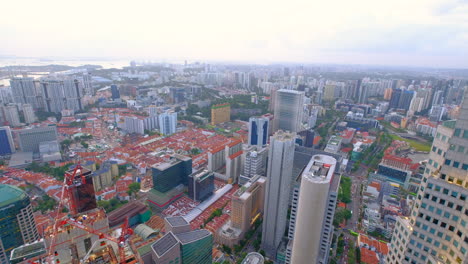 singapore cityscape aerial view