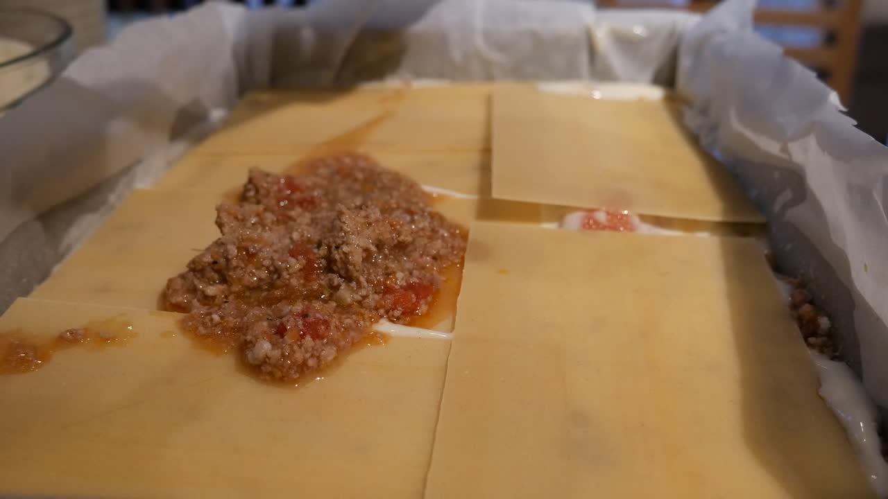 montaje de lasaña, acelerar el proceso