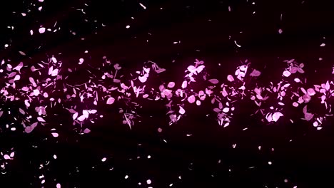espiral partícula brillante de las flores de cerezo. patrón sakura. baile de cerezo japonés. vórtice de pétalos rosados. animación de bucle abstracto.