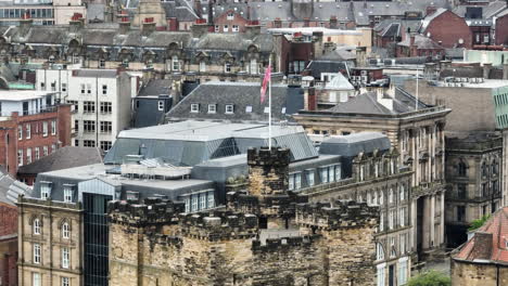 newcastle castle keep - medieval fortification and historical landmark in newcastle, england