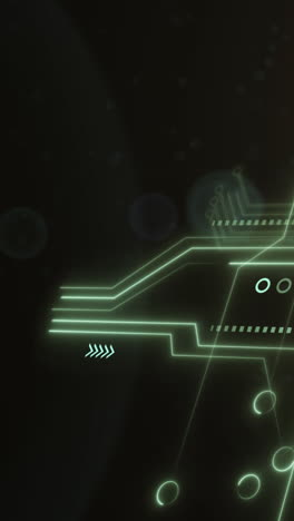 animación de una placa de circuito de computadora verde