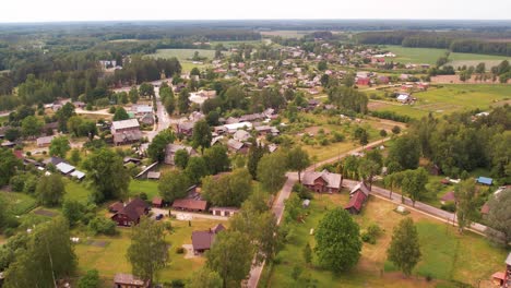 the small town of staicele next to the river salaca