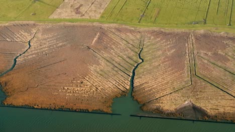 drone flight over the wadden sea in northern germany