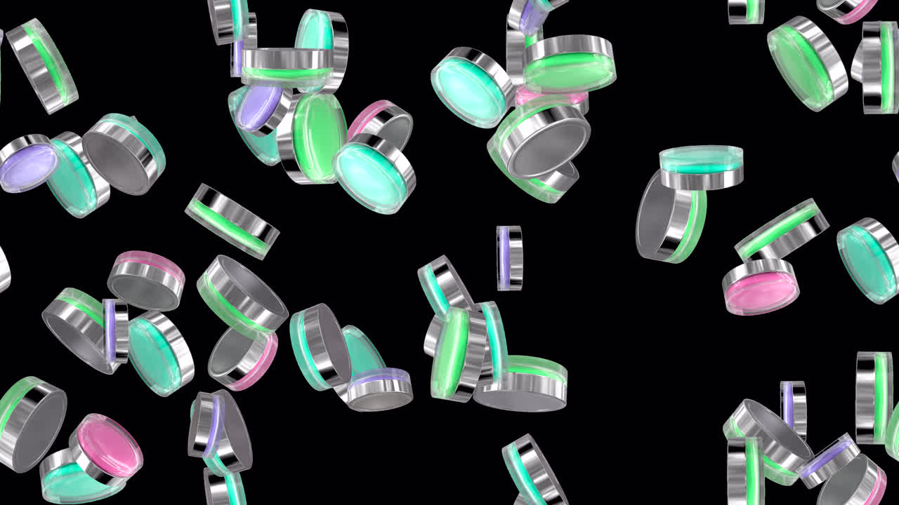 알파와 함께 회전하는 블러셔 화장품 루프 타일