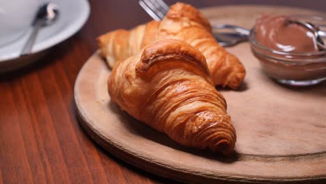 croissants with chocolate spread