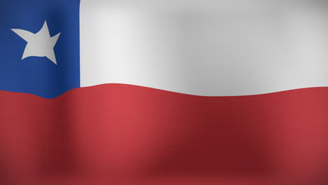 animación de la bandera en movimiento de chile ondeando