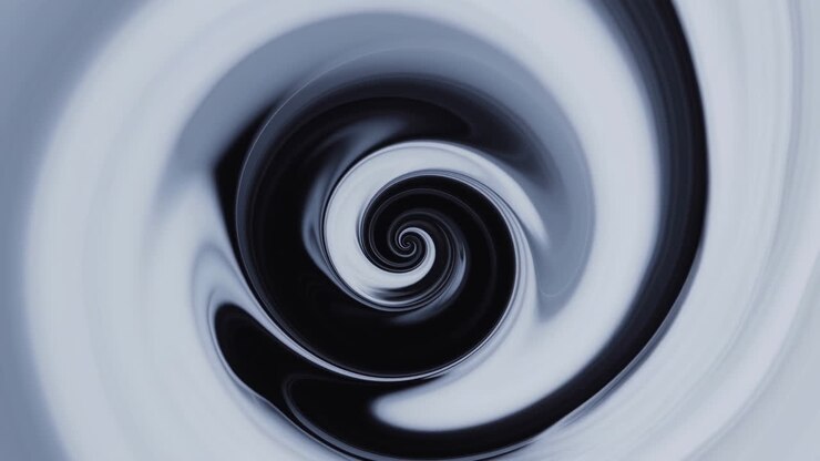 Abstract Black and White Hypnotic Spiral Swirl Background