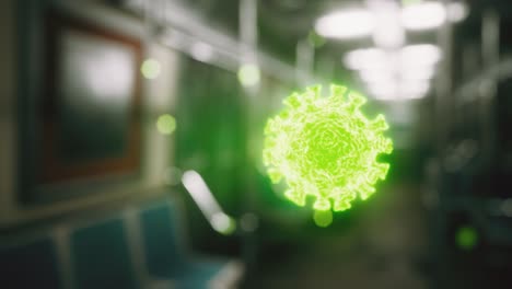 epidemia de coronavirus covid-19 en el vagón del metro