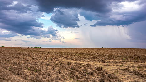 amazing sky timelapse in a dry rural location with gray rain clouds