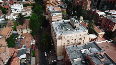 Drone-shot-of-city-and-housing-in-Bogota,-Colombia