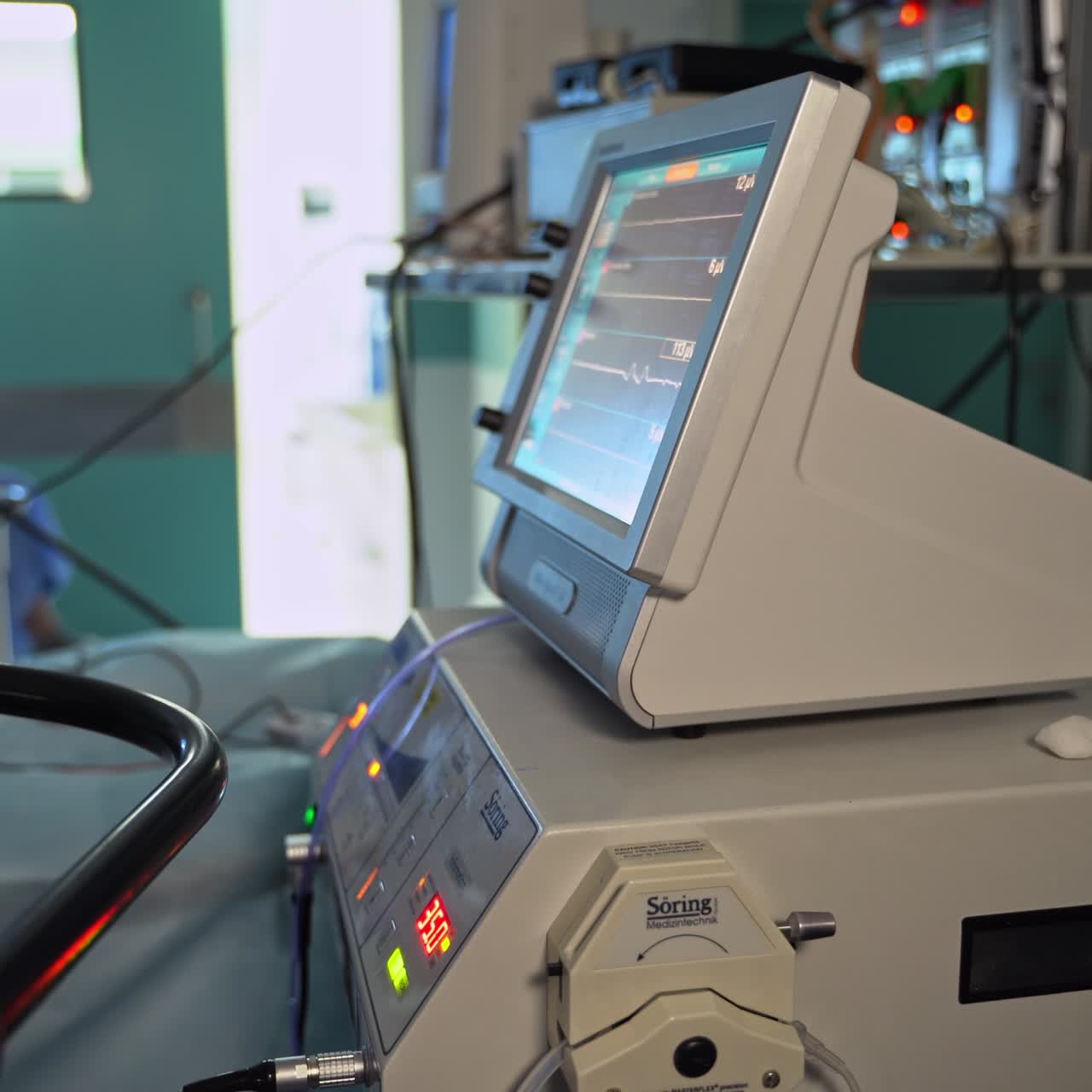 Modern health treatment technology. Medical monitoring healthcare system