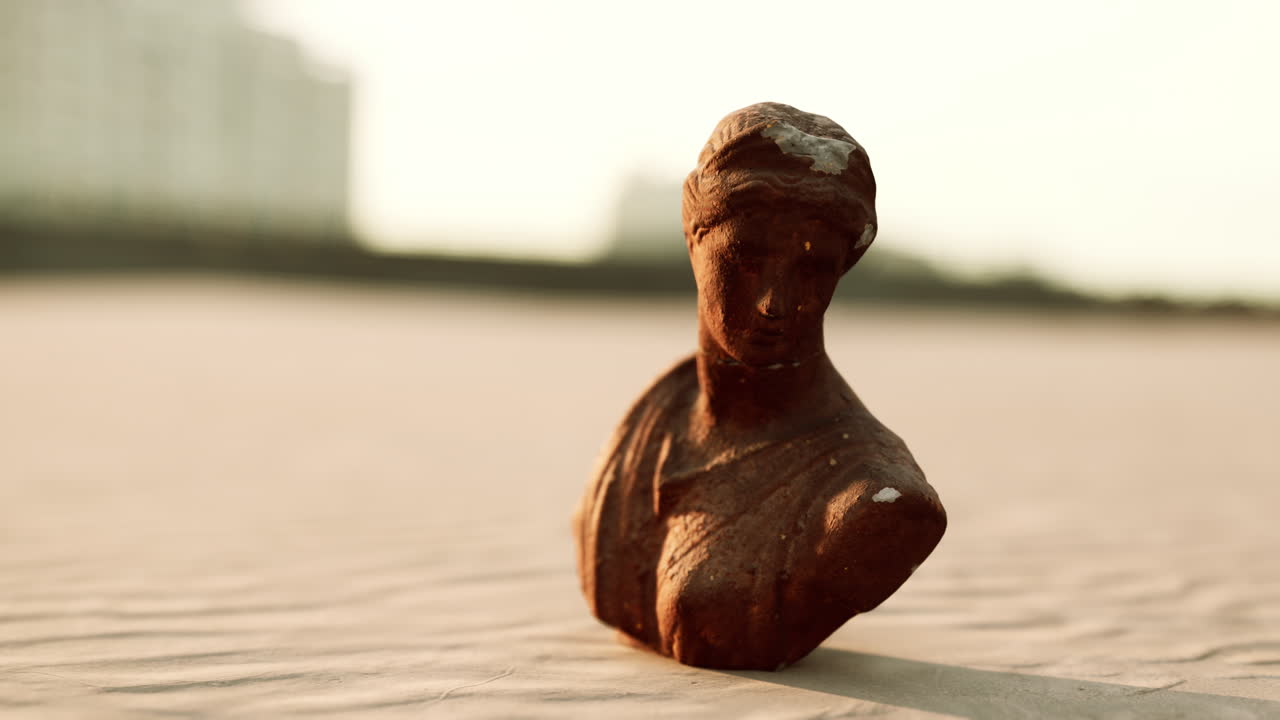 그리스 신화에서 해변의 모래에 있는 사랑의 여신