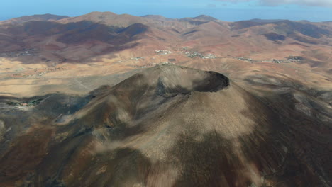 orbita drone shot over the bayuyo volcanoes is a set of volcanic cones that erupted at the same time, following an almost straight line