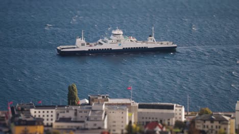 a ferry passing near the molde port