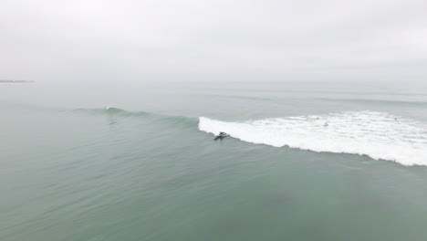 Aerial-of-surfing-along-coast-in-South-Africa