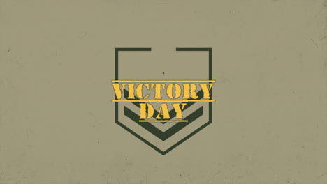 victory day with green star and stripes